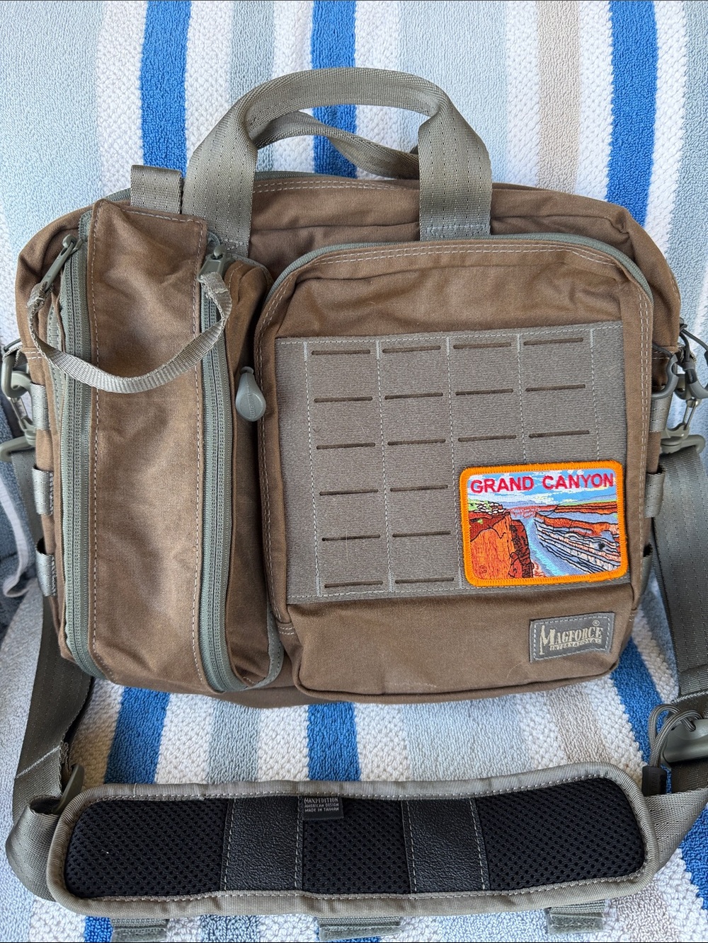 Sweet Waxed Canvas/Cotton Olive & Brown Tactical EDC Bag- Magforce International